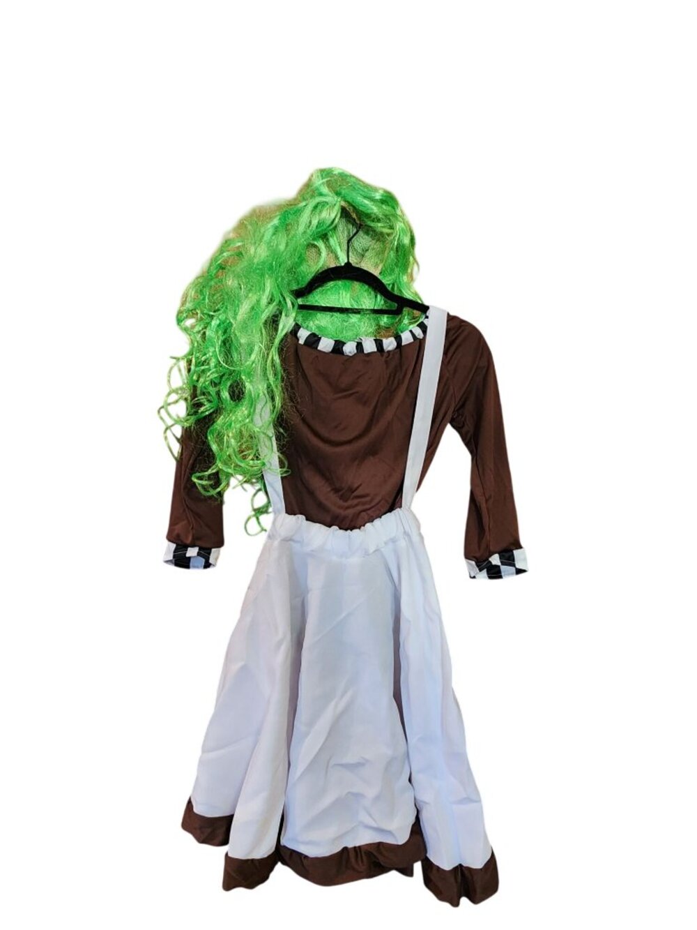Oompa Loompa Halloween Costume, White/Brown/Green Girls Size XL